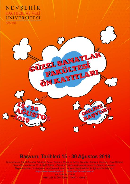 Güzel Sanatlar Fakültesi Ön Kayıt İşlemleri