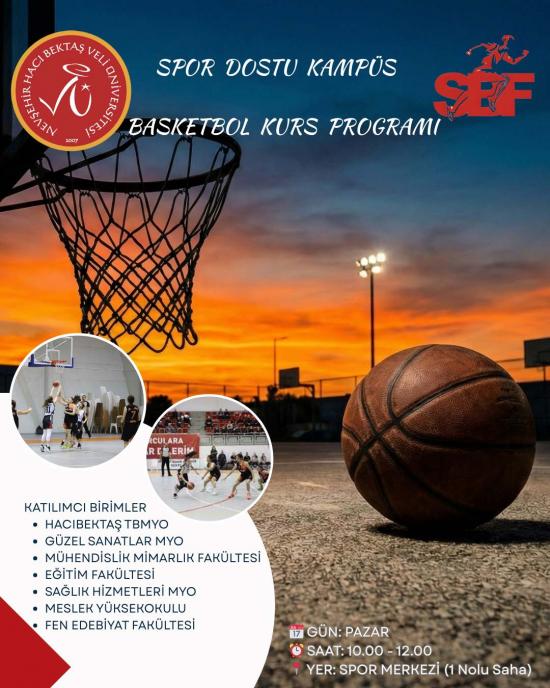 Spor dostu kampüs projesi kapsamında Spor Bilimleri Fakültesinin organize ettiği ücretsiz kurslar