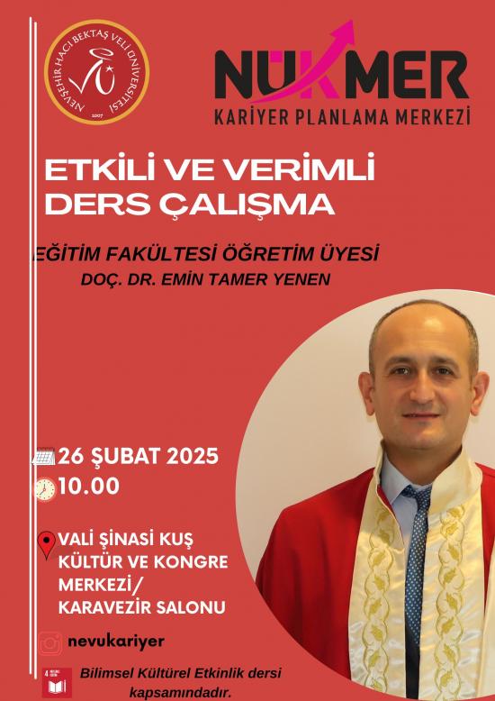  “Etkili ve Verimli Ders Çalışma” Konulu Seminer 