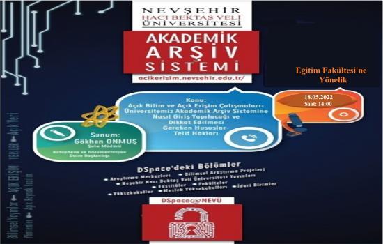 Kütüphane ve Dokümantasyon Daire Başkanlığı Tarafından Açık Erişim Sistemleri Eğitimi Gerçekleştirilecektir