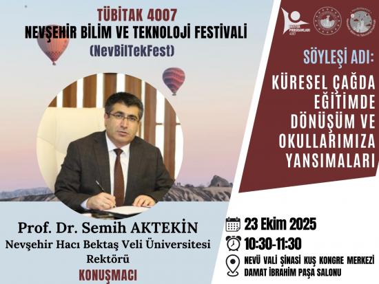 “Küresel Çağda Eğitimde Dönüşüm ve Okullarımıza Yansımaları” Konulu Söyleşi