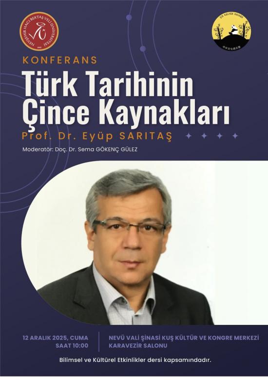 “Türk Tarihinin Çince Kaynakları” Konulu Konferans 