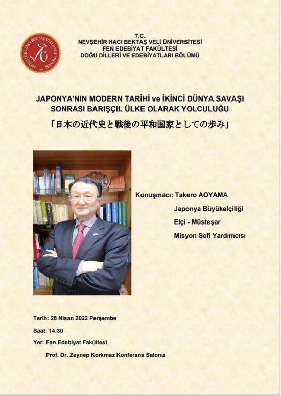 “Japonya'nın Modern Tarihi ve İkinci Dünya Savaşı Sonrası Barışçıl Ülke Olarak Yolculuğu” Konulu Konferans