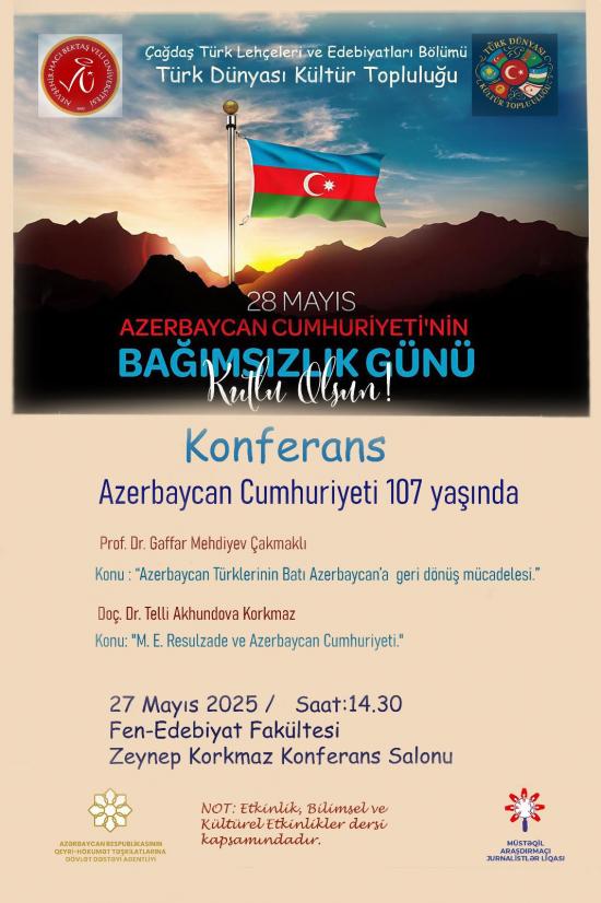 "28 Mayıs Azerbaycan Cumhuriyeti’nin Bağımsızlık Günü Kutlaması" Temalı Konferans 