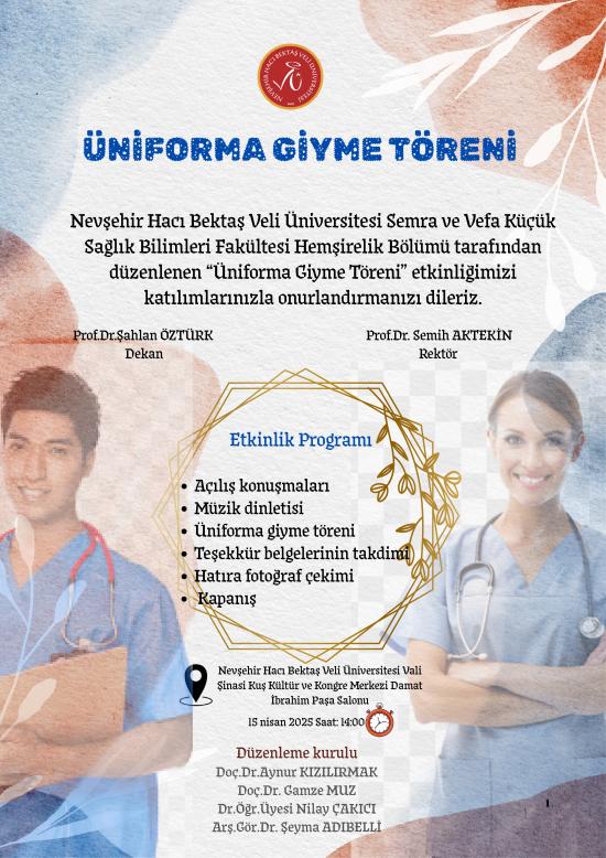 Semra ve Vefa Küçük Sağlık Bilimleri Fakültesi Hemşirelik Bölümü "Üniforma Giyme Töreni" Etkinliği