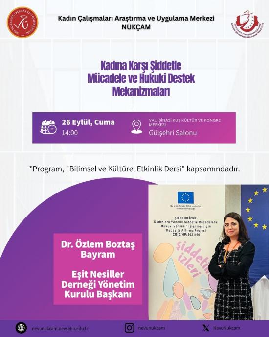 "Kadına Karşı Şiddetle Mücadele ve Hukuki Destek Mekanizmaları" Başlıklı Seminer