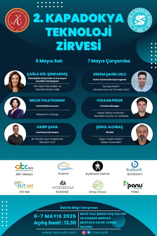NEVÜ Yazılım ve İnovasyon Kulübü Tarafından "2. Kapadokya Teknoloji Zirvesi"  Etkinliği