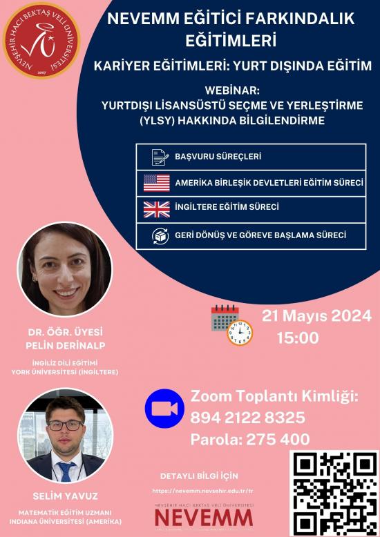 "Yurtdışı Lisansüstü Seçme ve Yerleştirme (YLSY) Hakkında Bilgilendirme" Eğitimi