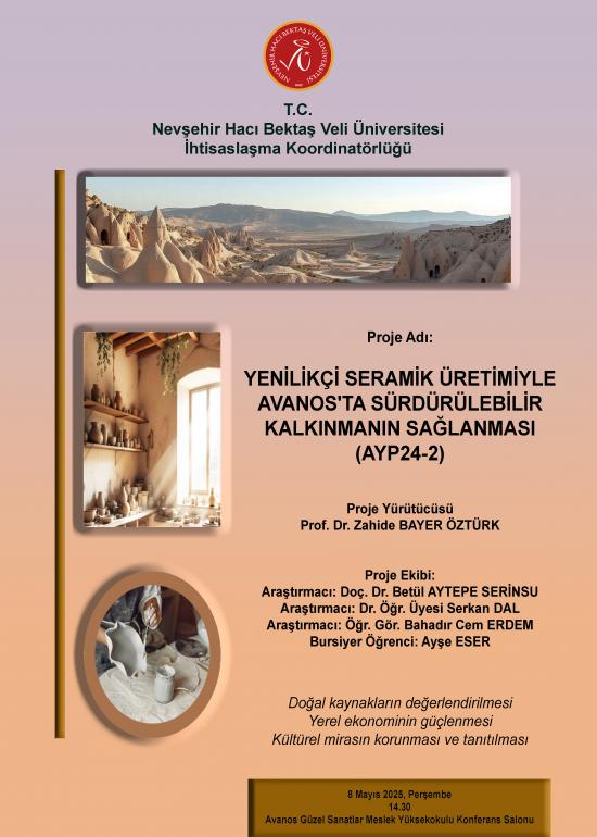 Nevşehir Tüfleri ve Sürdürülebilir Seramik Üretimi Üzerine Akademik Seminerler Düzenleniyor.
