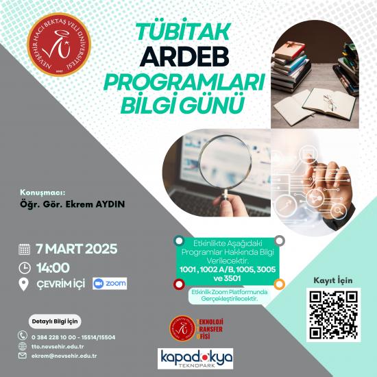 TÜBİTAK ARDEB Programları Bilgi Gününe Davet