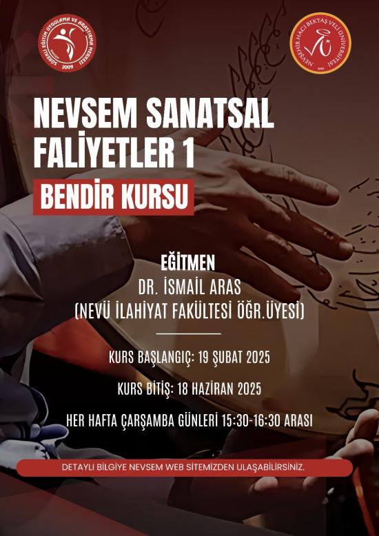 NEVSEM Sanatsal Faliyetler 1: Bendir Kursu