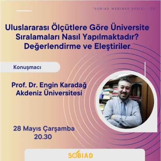Sobiad Atıf Dizini tarafından Sobiad Akademi Webinarı gerçekleştirilecektir.