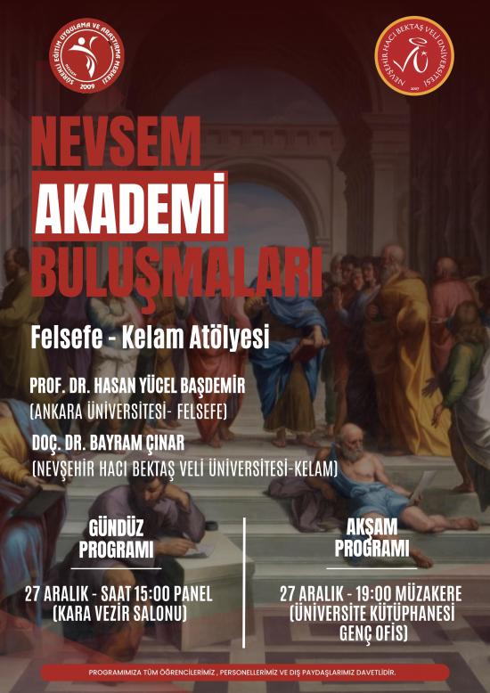 NEVSEM Akademik Buluşmaları Felsefe-Kelam Atölyesi