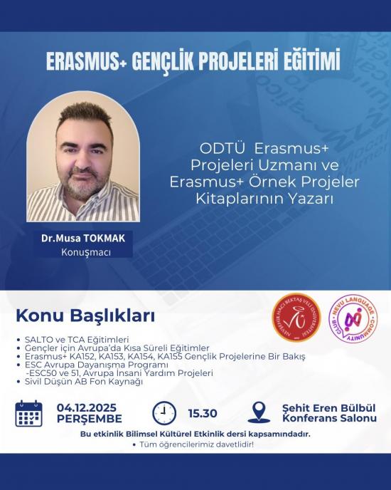 Erasmus+ Gençlik Projeleri Eğitimi