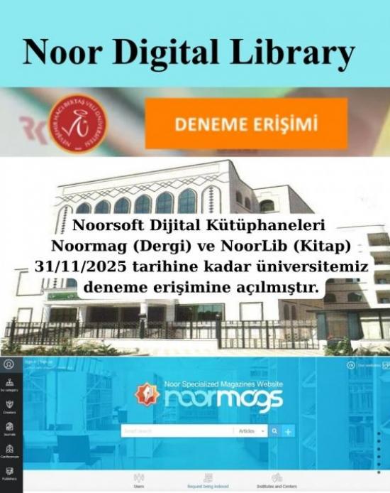 Noorsoft Dijital Kütüphaneleri Üniversitemiz Deneme Erişimine Açılmıştır