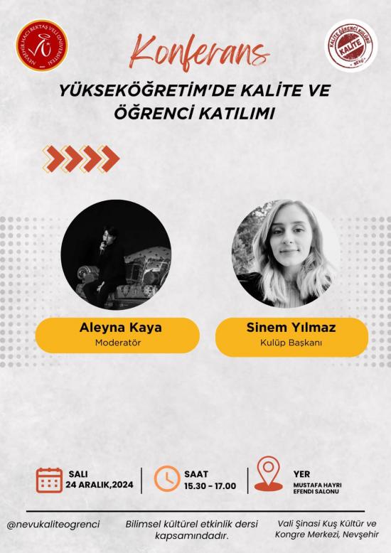 ”Yükseköğretim'de Kalite ve Öğrenci Katılımı” Adlı Konferans