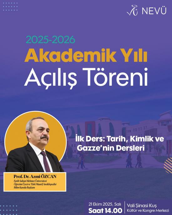 2025-2026 Akademik Yılı'nın İlk Dersi "Tarih, Kimlik ve Gazze'nin Dersleri"