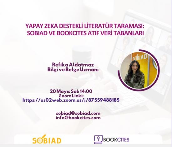 "Yapay Zeka Destekli Literatür Taraması: SOBIAD ve BookCites Atıf Veri Tabanları" Eğitimi 