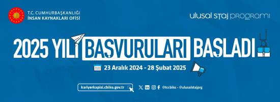 Ulusal Staj Programı 2025 Başvuruları Başladı!