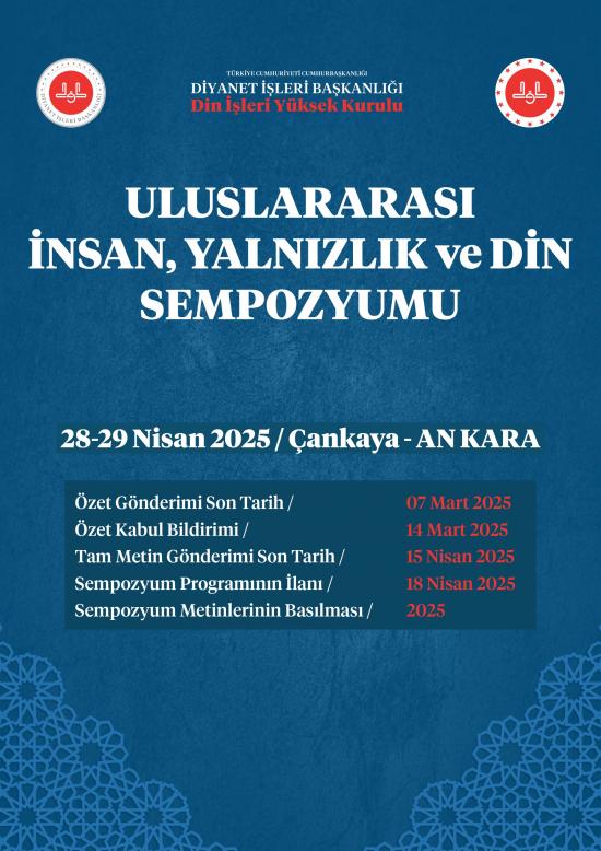 Diyanet İşleri Başkanlığı Uluslararası İnsan, Yalnızlık ve Din Sempozyumu