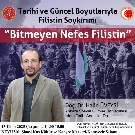 “Tarihi ve Güncel Boyutlarıyla Filistin Soykırımı (Bitmeyen Nefes Filistin)” Temalı Konferans