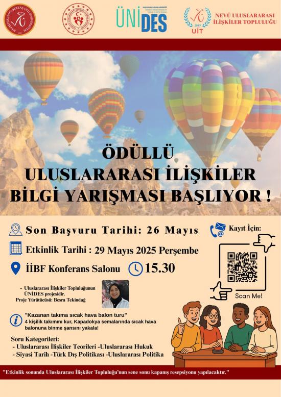 Ödüllü Uluslararası İlişkiler Bilgi Yarışması Başlıyor!