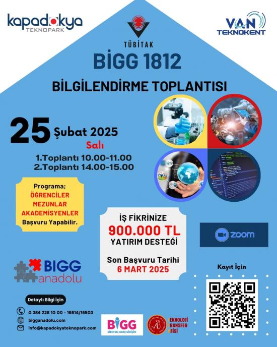 “TÜBİTAK 1812 BiGG Yatırım Bilgilendirme Toplantısı” Etkinliği