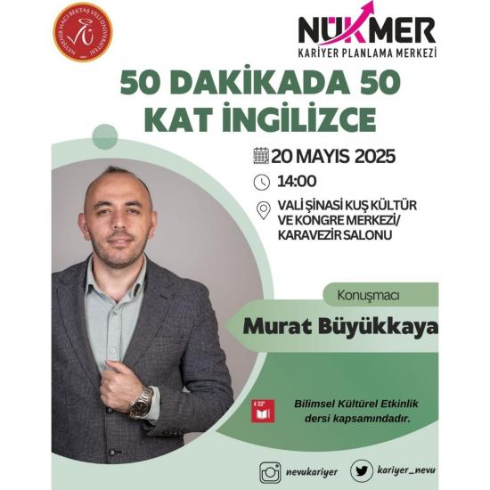 "50 Dakikada 50 Kat İngilizce!" Konulu Seminer